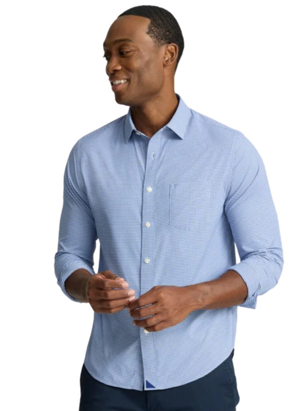 UNTUCKit Performance Lafior Shirt – Blue Check